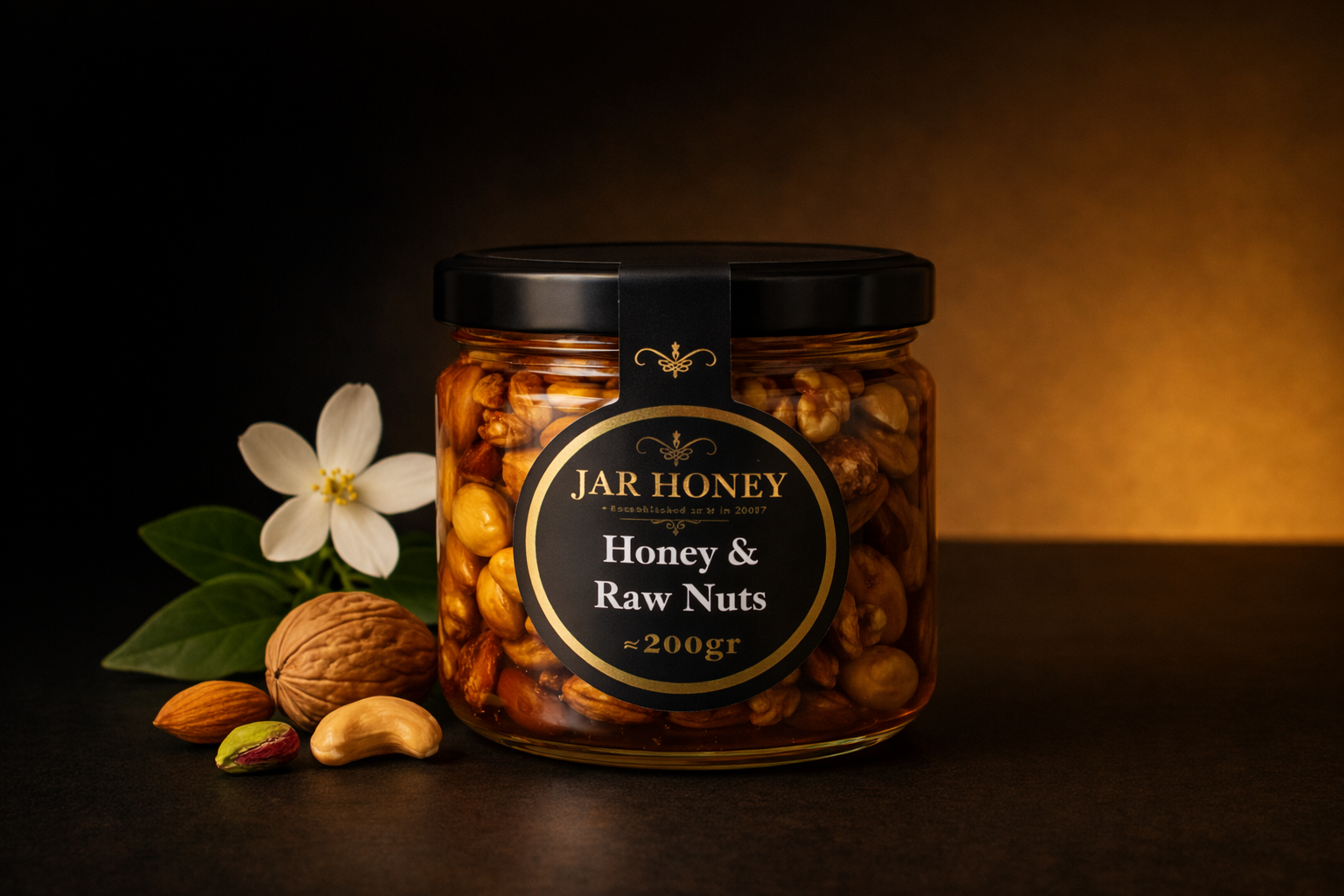 Raw Nuts with Honey